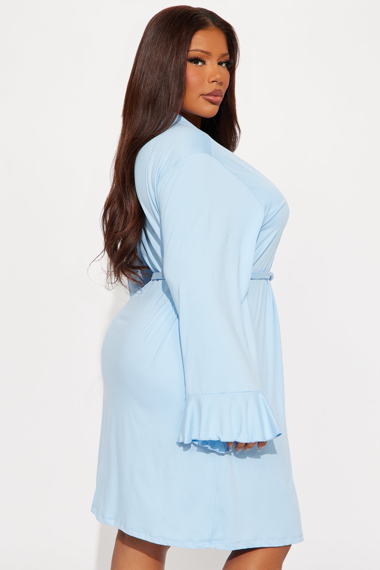 In Bed All Day PJ Robe Set - Light Blue