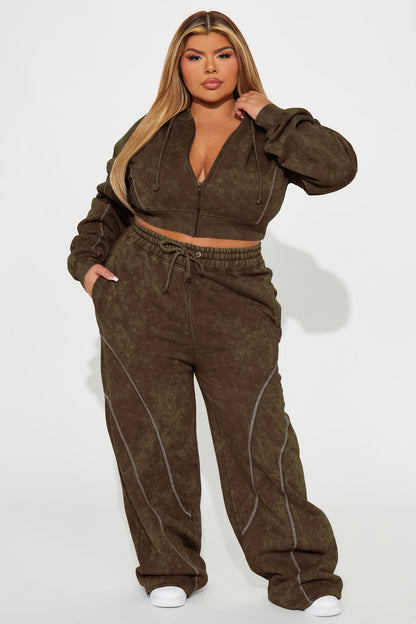 Norah Washed Lounge Hoodie - Brown