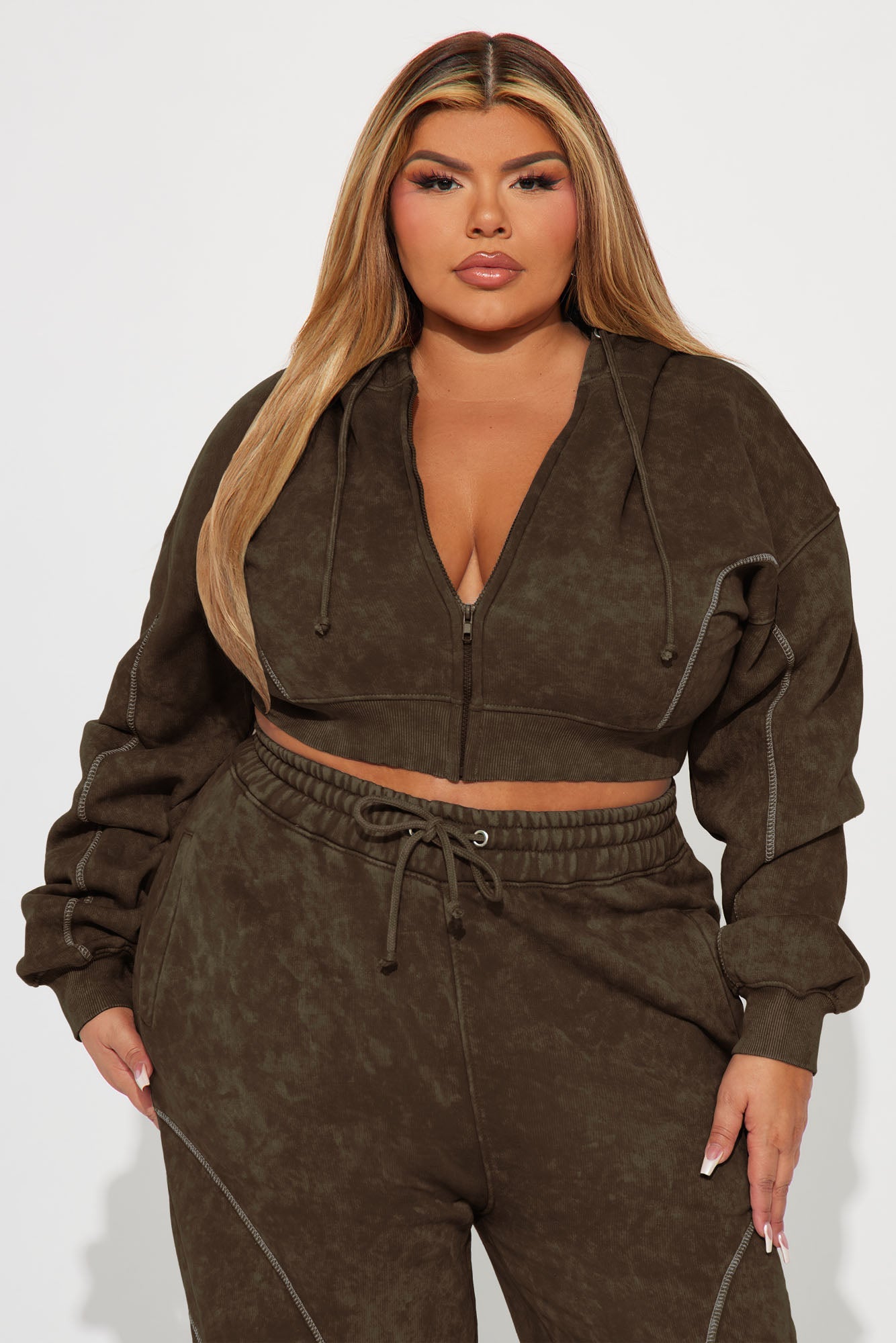 Norah Washed Lounge Hoodie - Brown