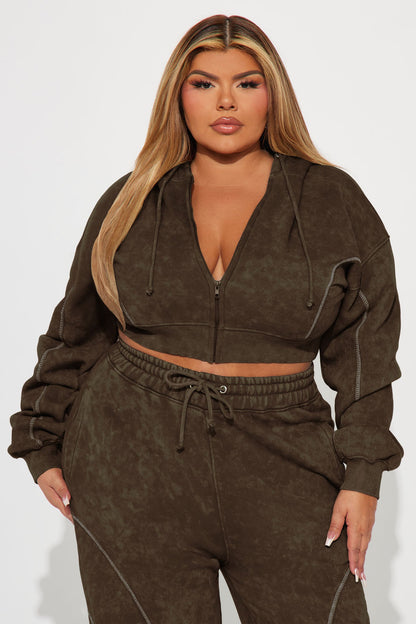 Norah Washed Lounge Hoodie - Brown