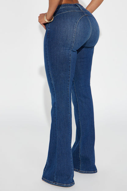 Better Half Low Rise Flare Jeans - Dark Wash