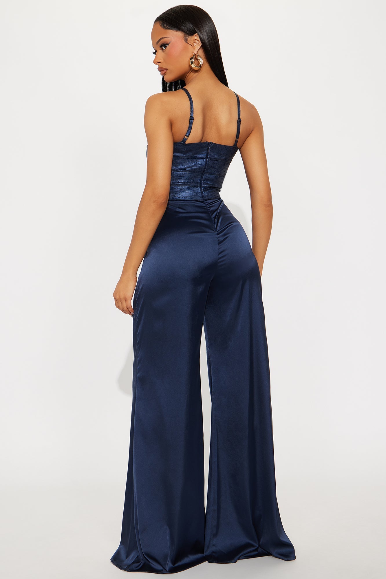 The Night Is Young Bandage Jumpsuit - Navy