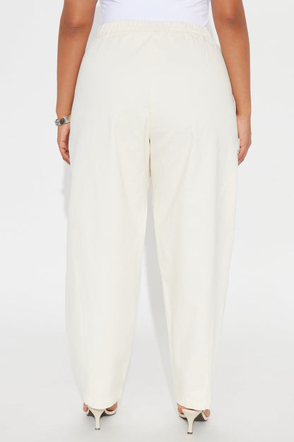 Jenia Barrel Pant - Cream