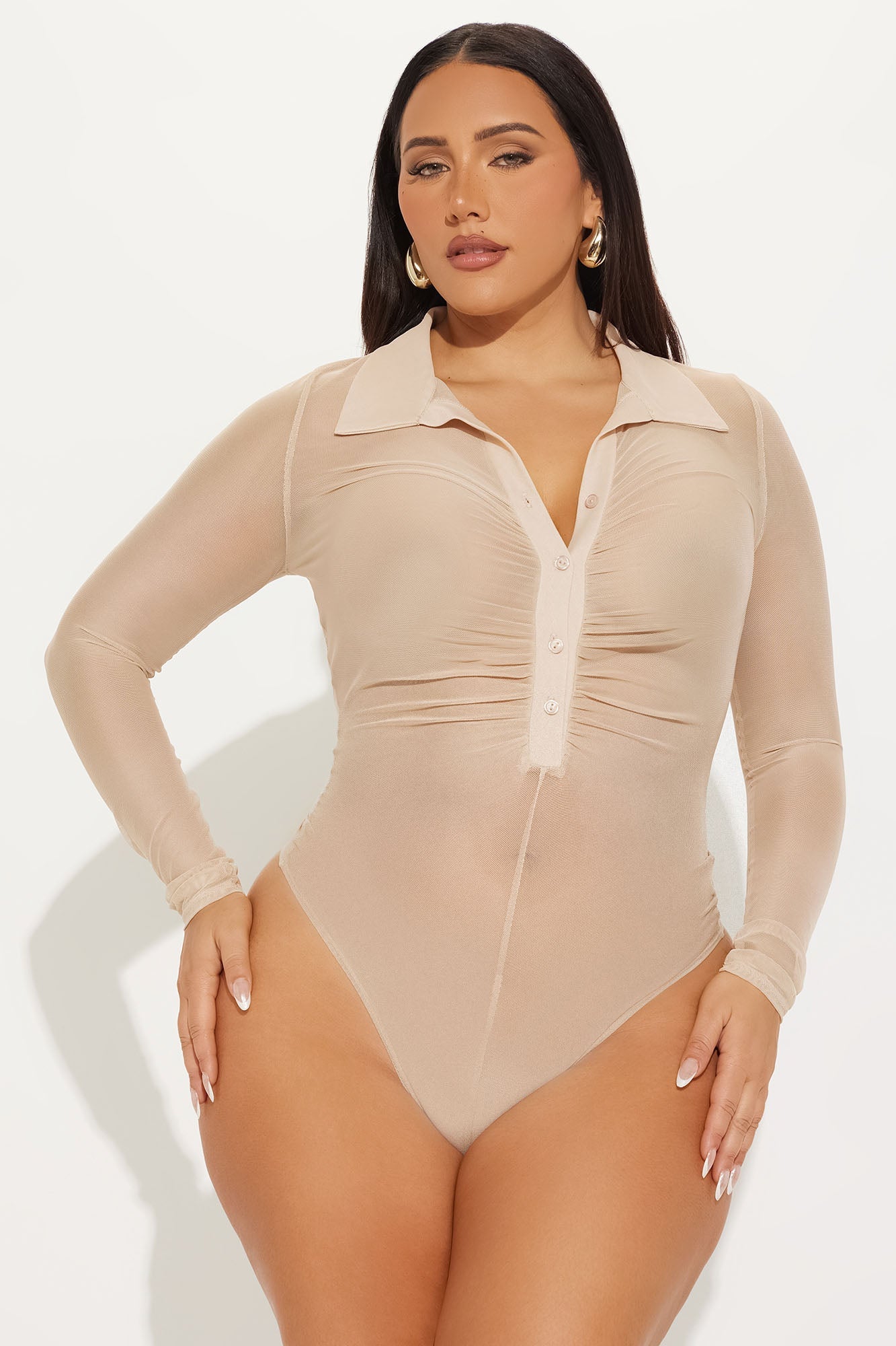 The Most Wanted Mesh Bodysuit - Nude