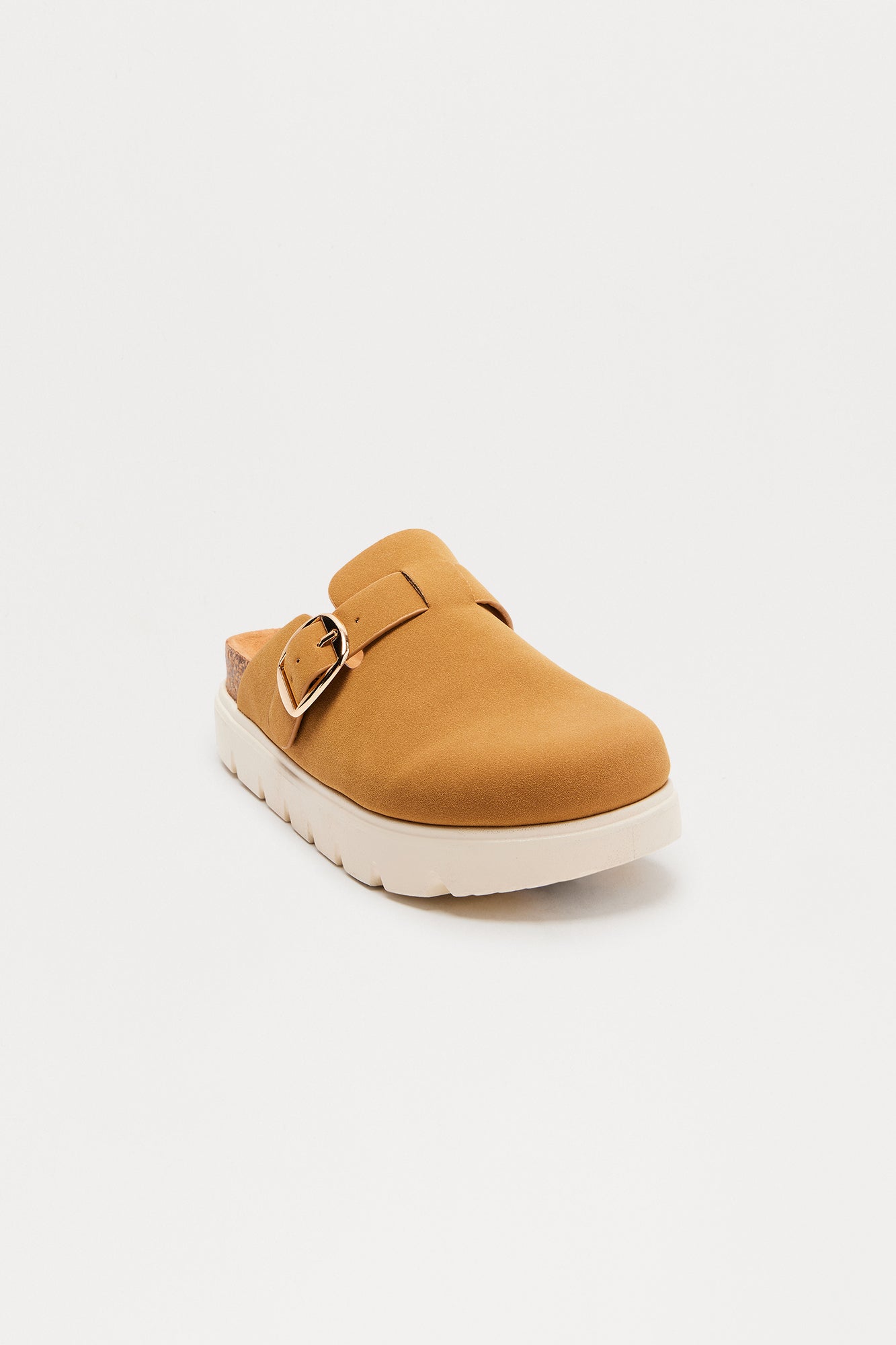 Oaks Buckle Slides - Tan