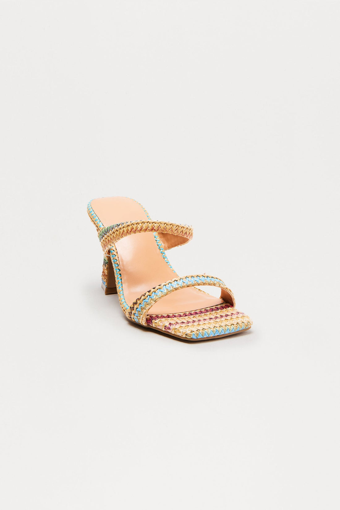 Retreat Raffia Mules - Multi Color