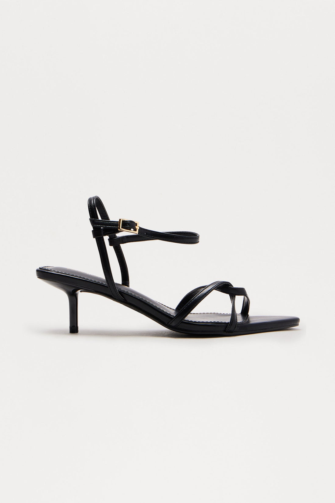 Trin Ankle Strap Heels - Black