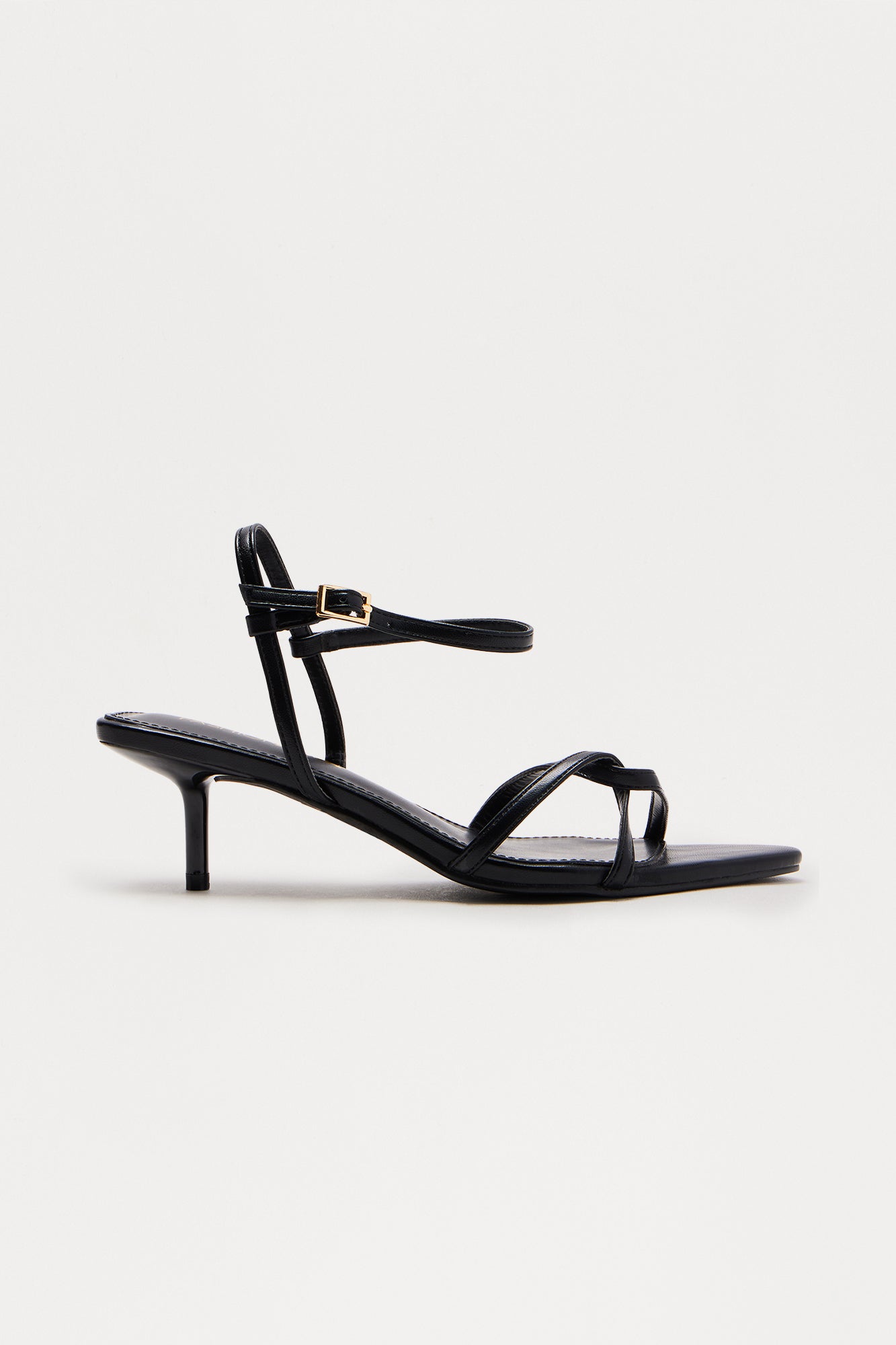 Trin Ankle Strap Heels - Black