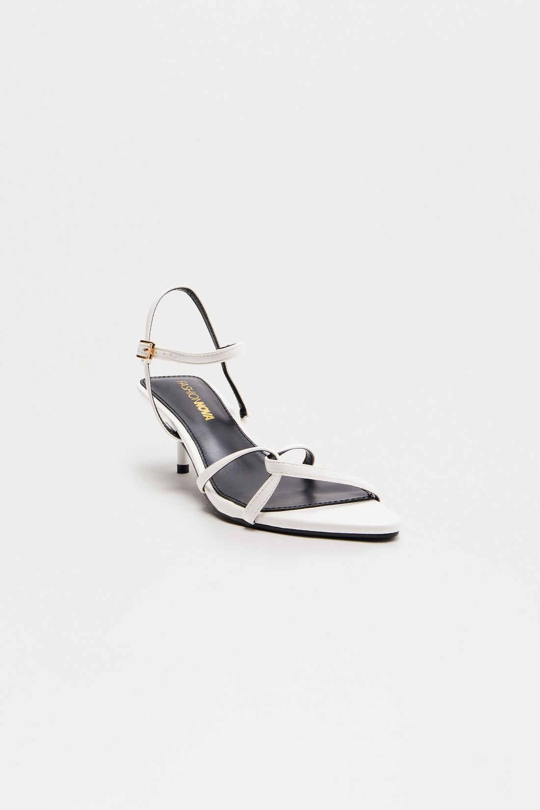 Trin Ankle Strap Heels - White