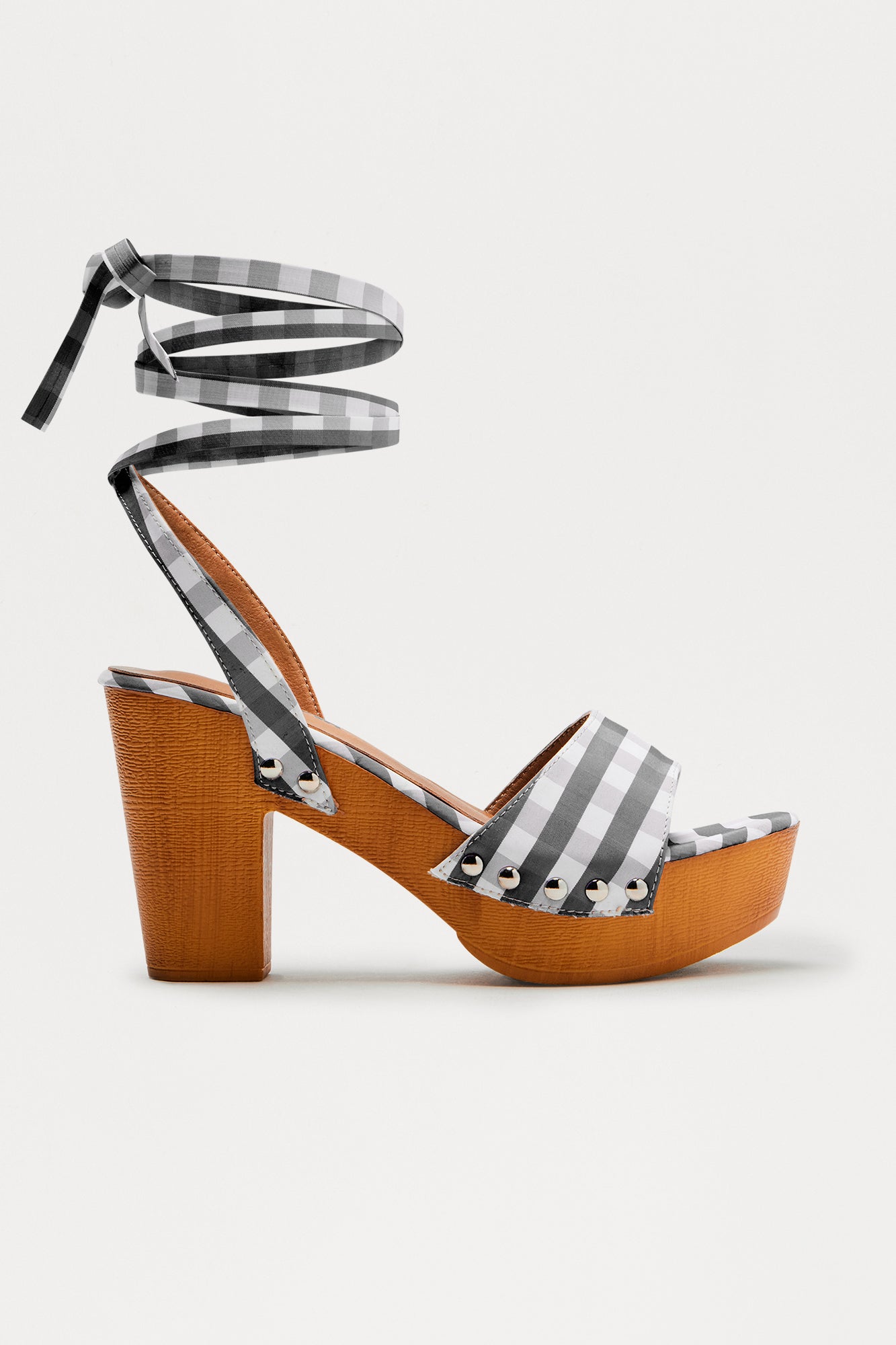 Kyrie Wrap Up Heels - White/Black