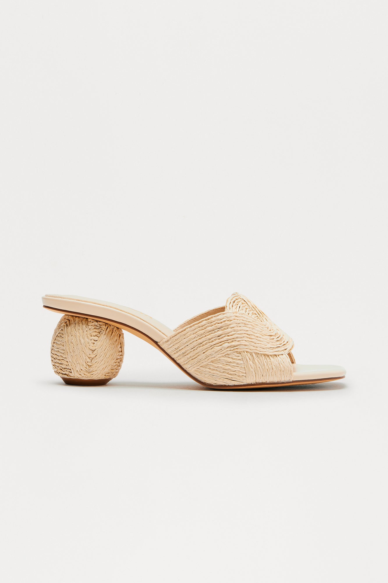 Coronado Beach Raffia Mules - Natural