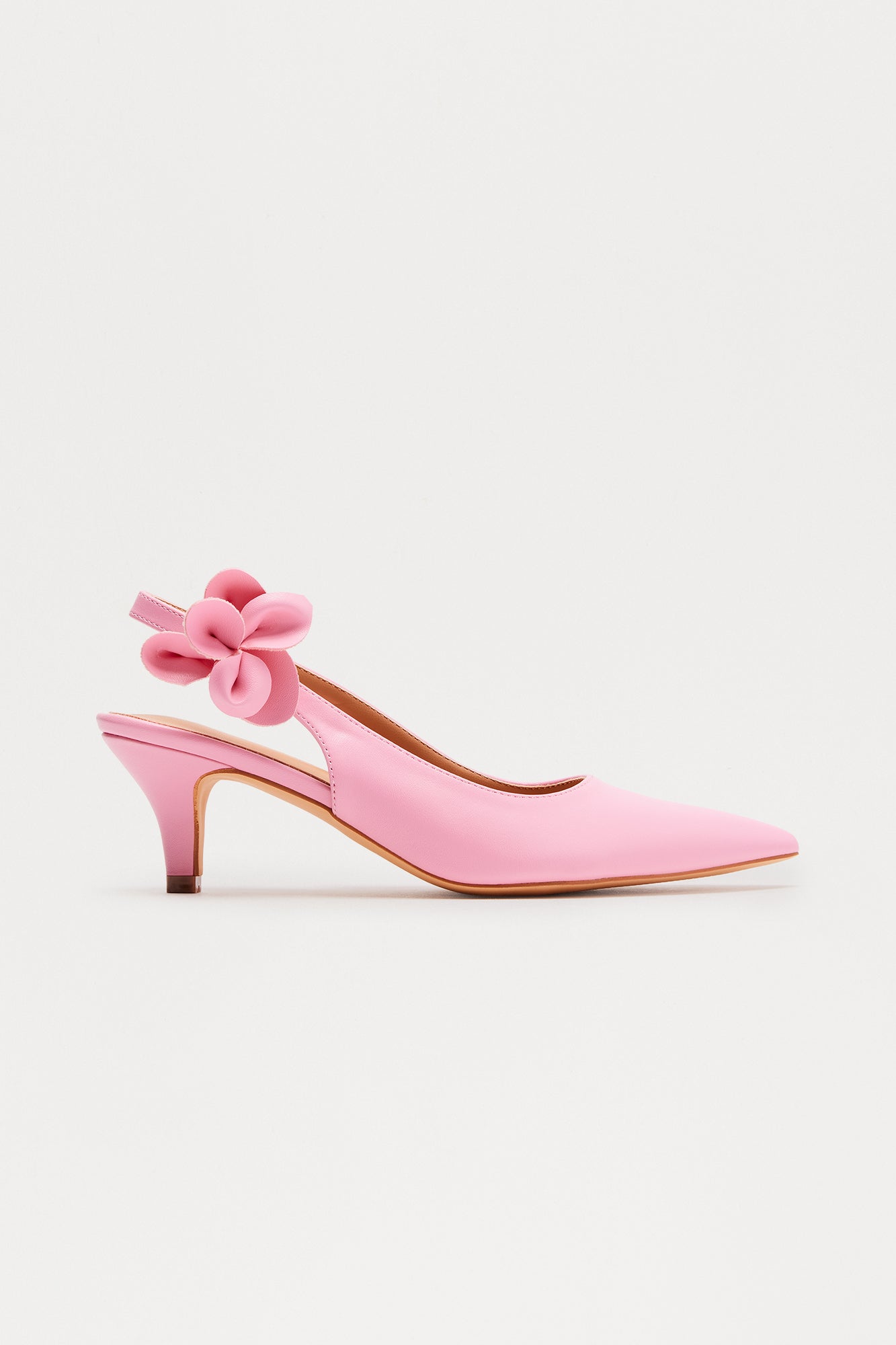 Blossom Kitten Heel Pumps - Pink