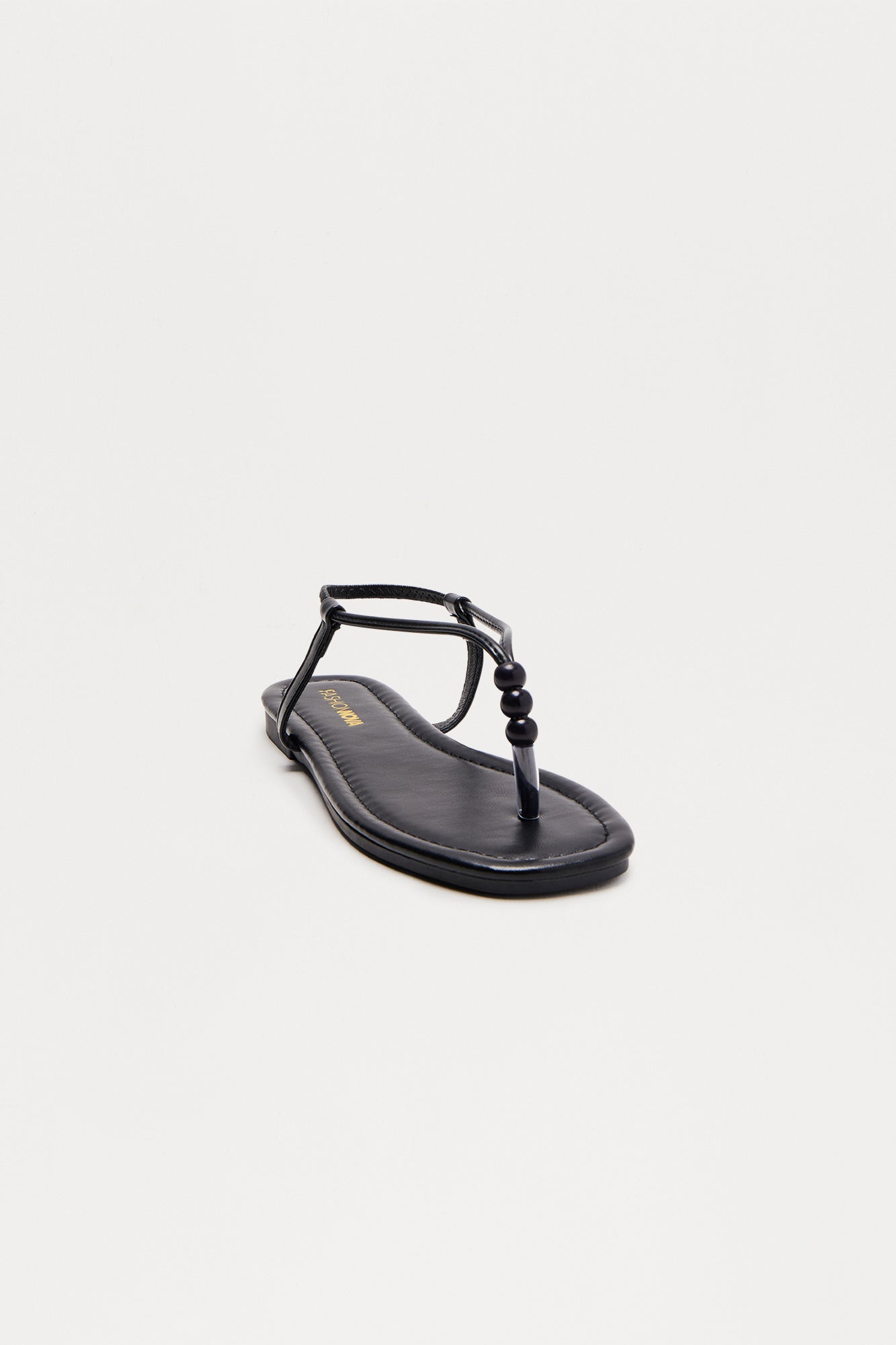Suzu Beaded Sandals - Black