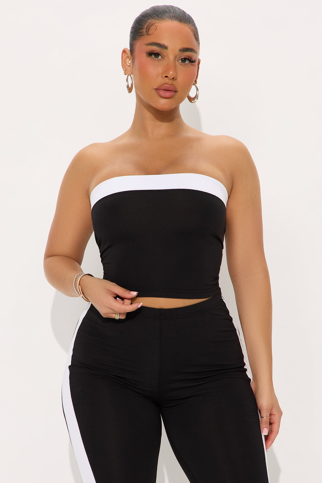 On The Move Pant Set - Black/White