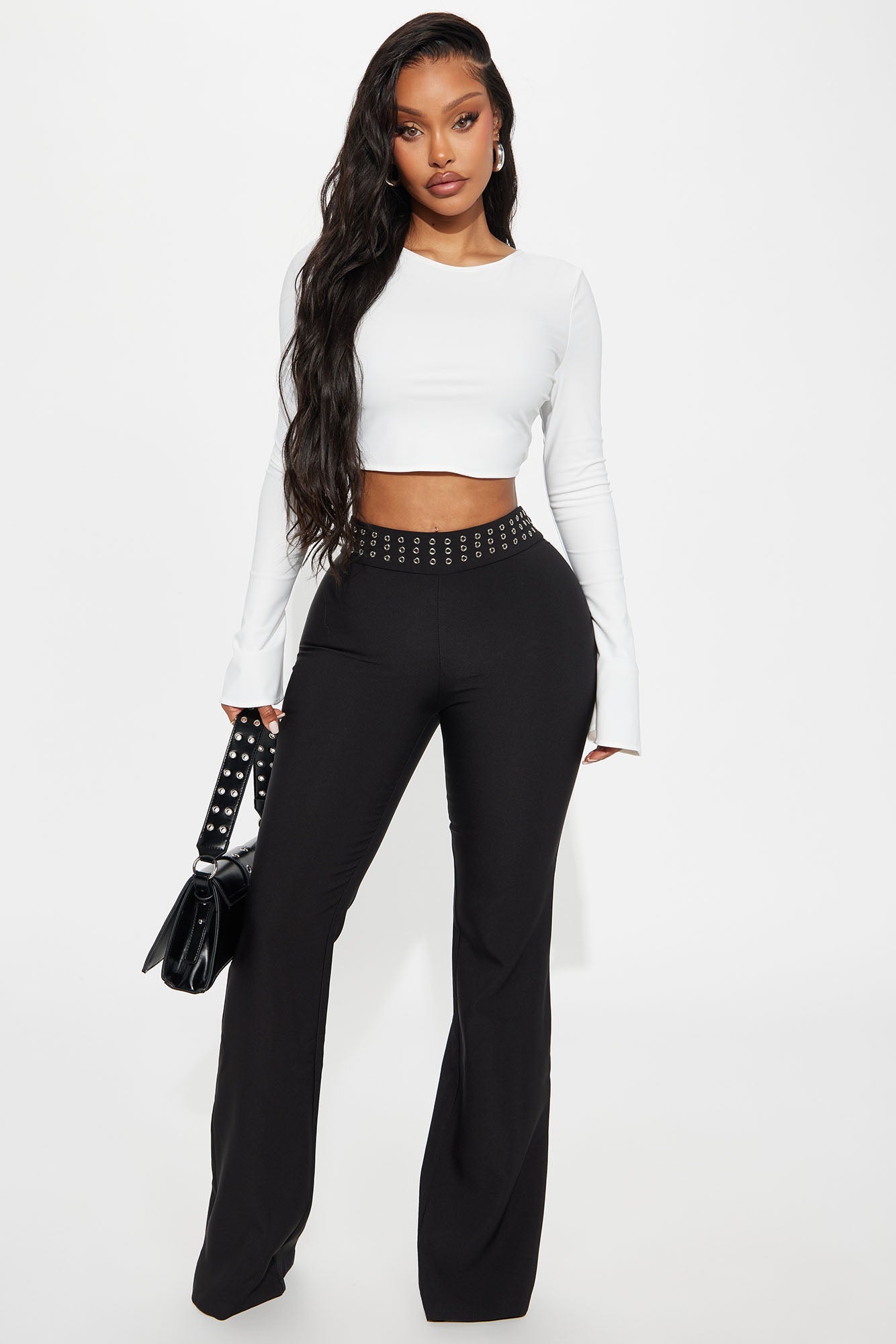 For The Ride Long Sleeve Backless Top - White