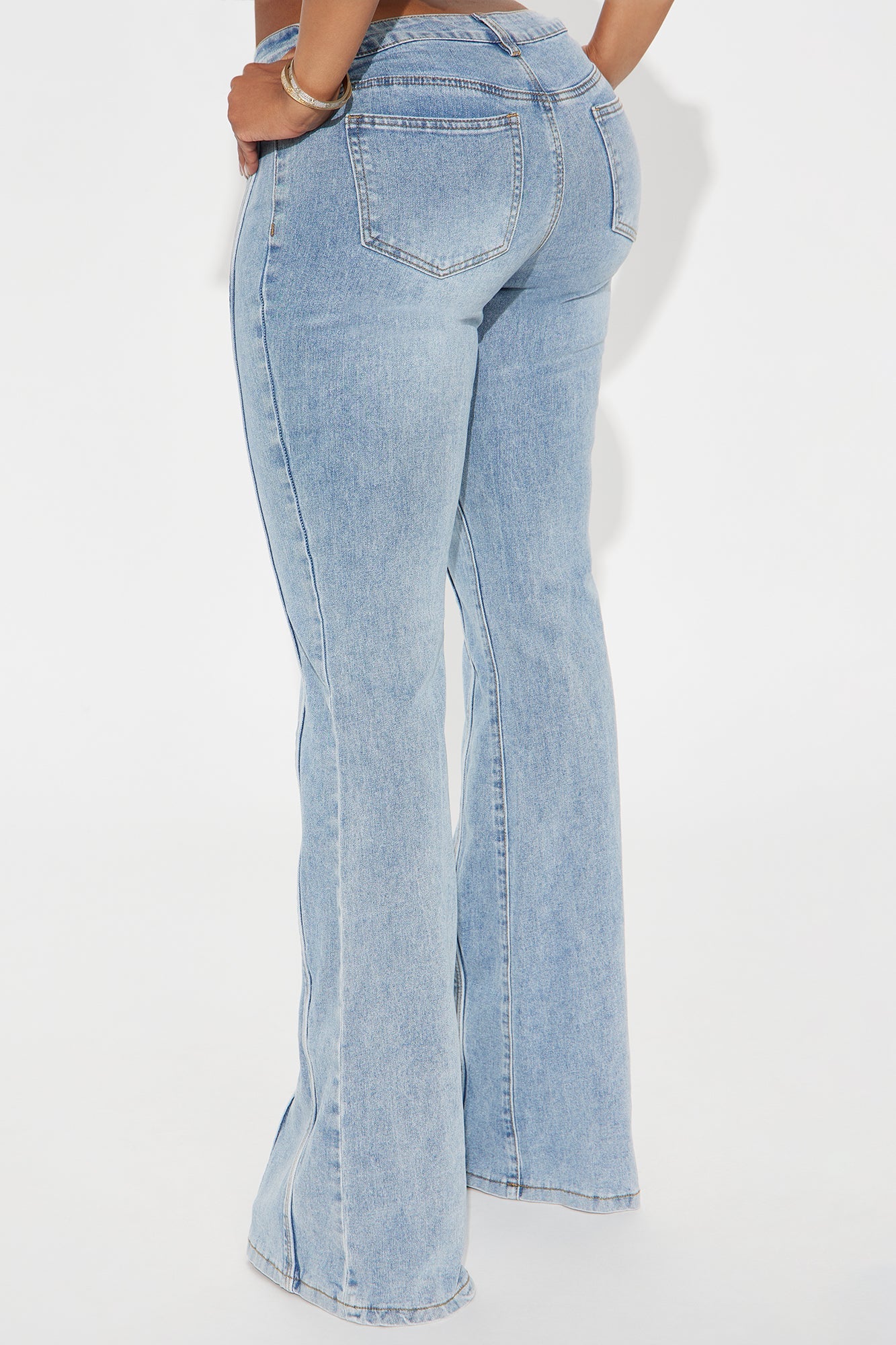 Brooke Low Rise Stretch Flare Jeans - Light Wash