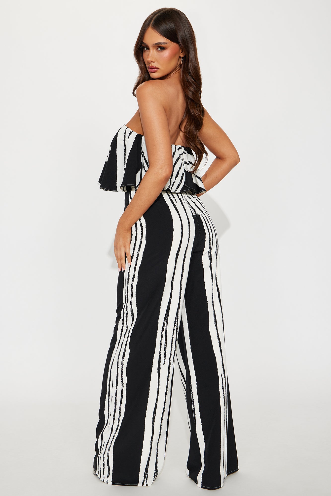 Santorini Crush Jumpsuit - Black/White