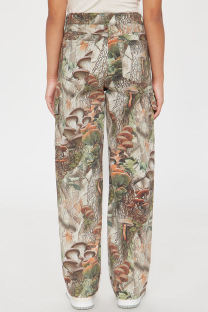 Mini Weekend Trip Camo Stretch Cargo Jean - Taupe/combo