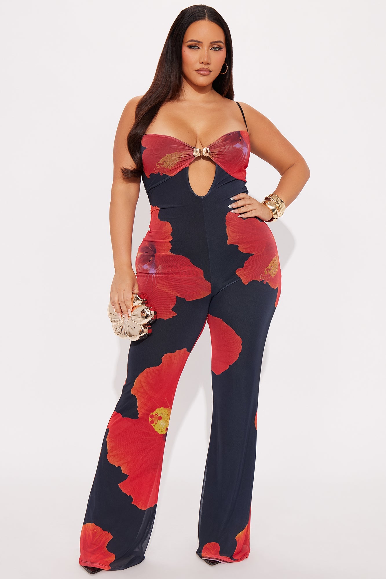 Resort Ready Mesh Jumpsuit - Black/combo
