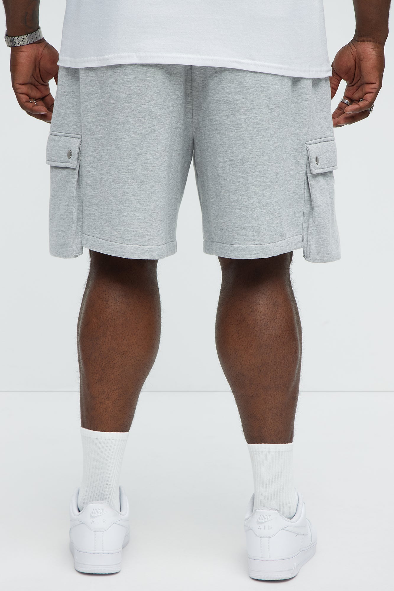 Tyson Secure Cargo Relaxed Shorts - Heather Grey