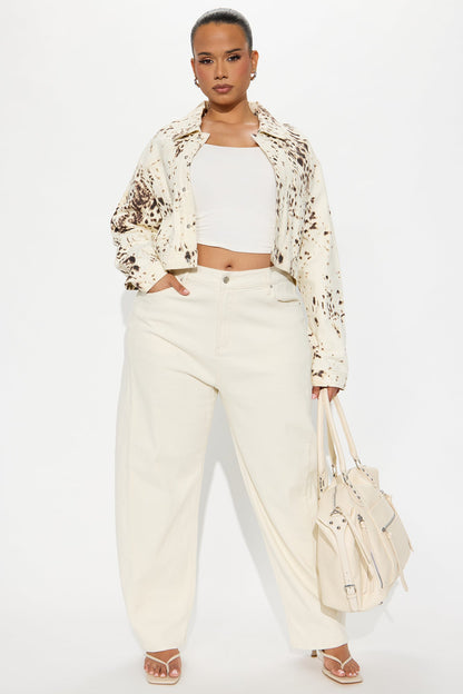Allegra Barrel Pant - Cream
