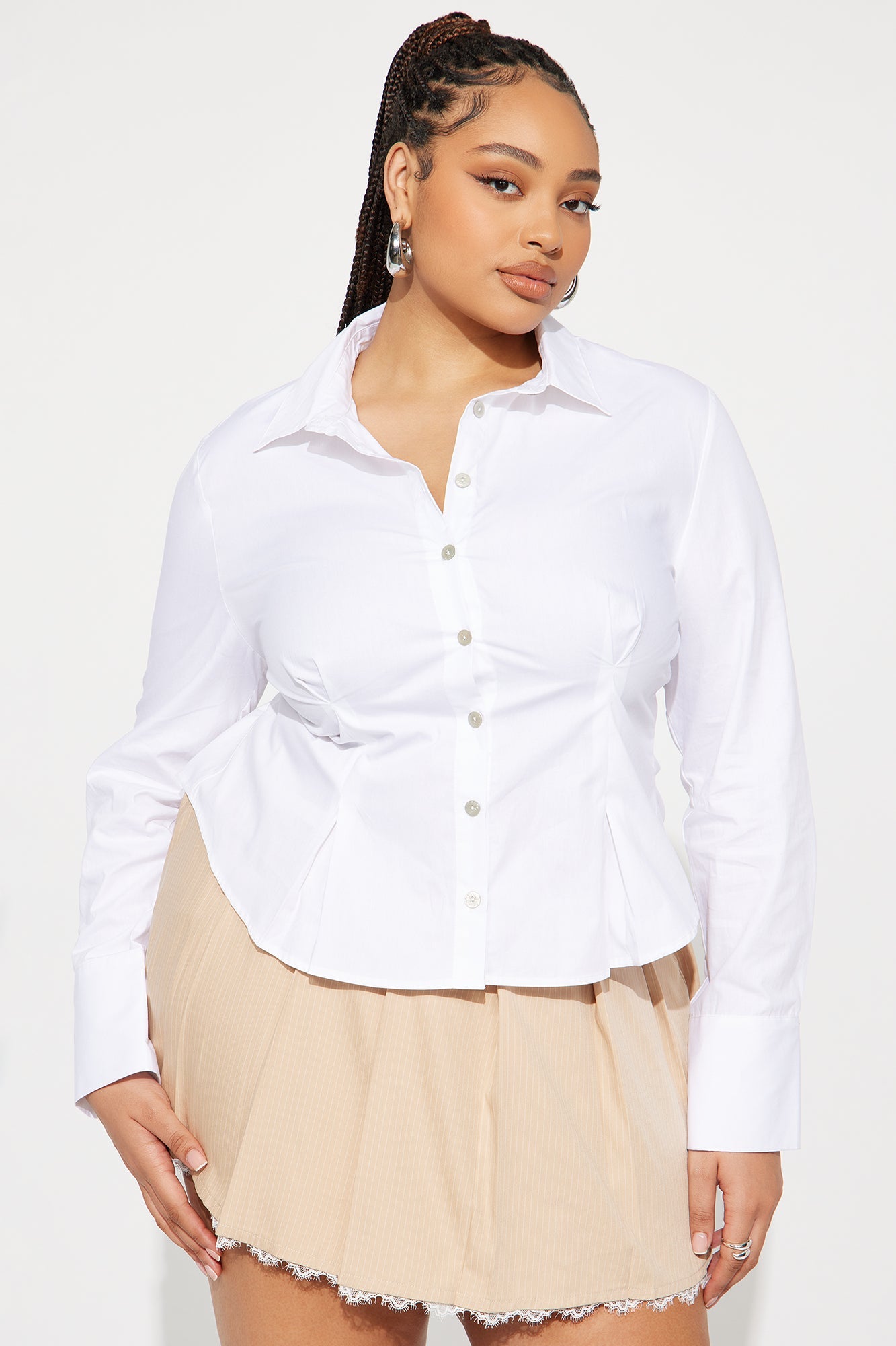 Hustle In Silence Poplin Shirt - White