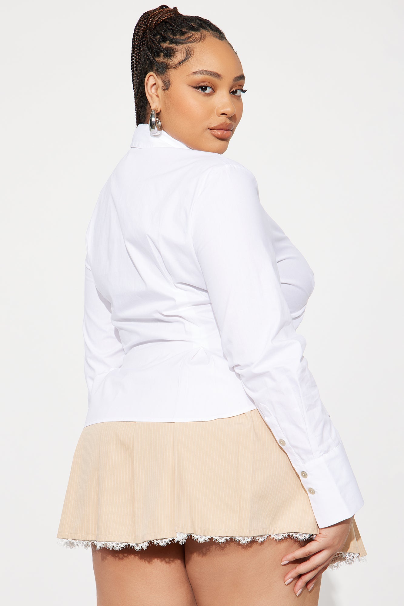 Hustle In Silence Poplin Shirt - White