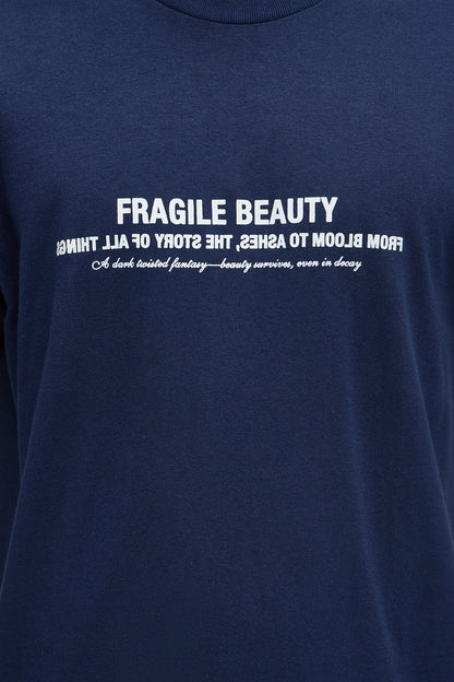 Fragile Beauty Short Sleeve Tee - Navy
