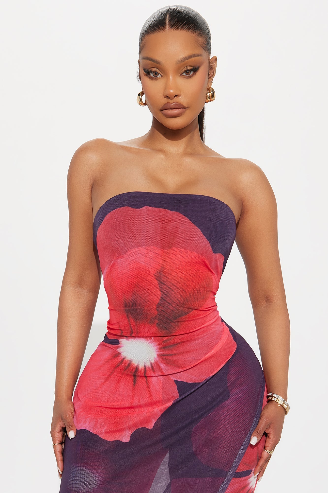 Meant To Be Mesh Jumpsuit - Purple/combo