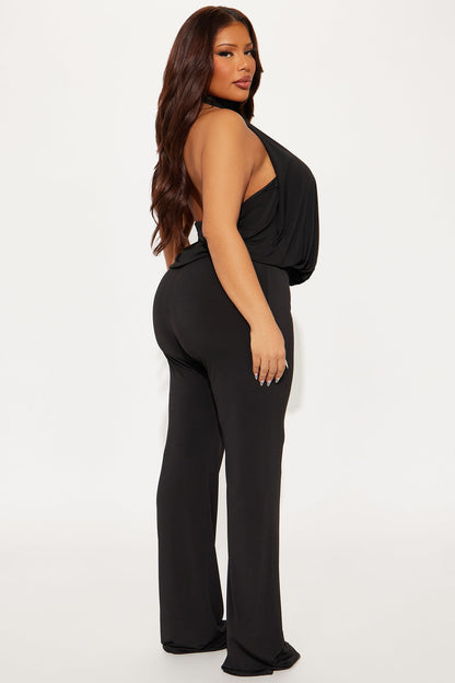 Sweet Escape Halter Jumpsuit - Black