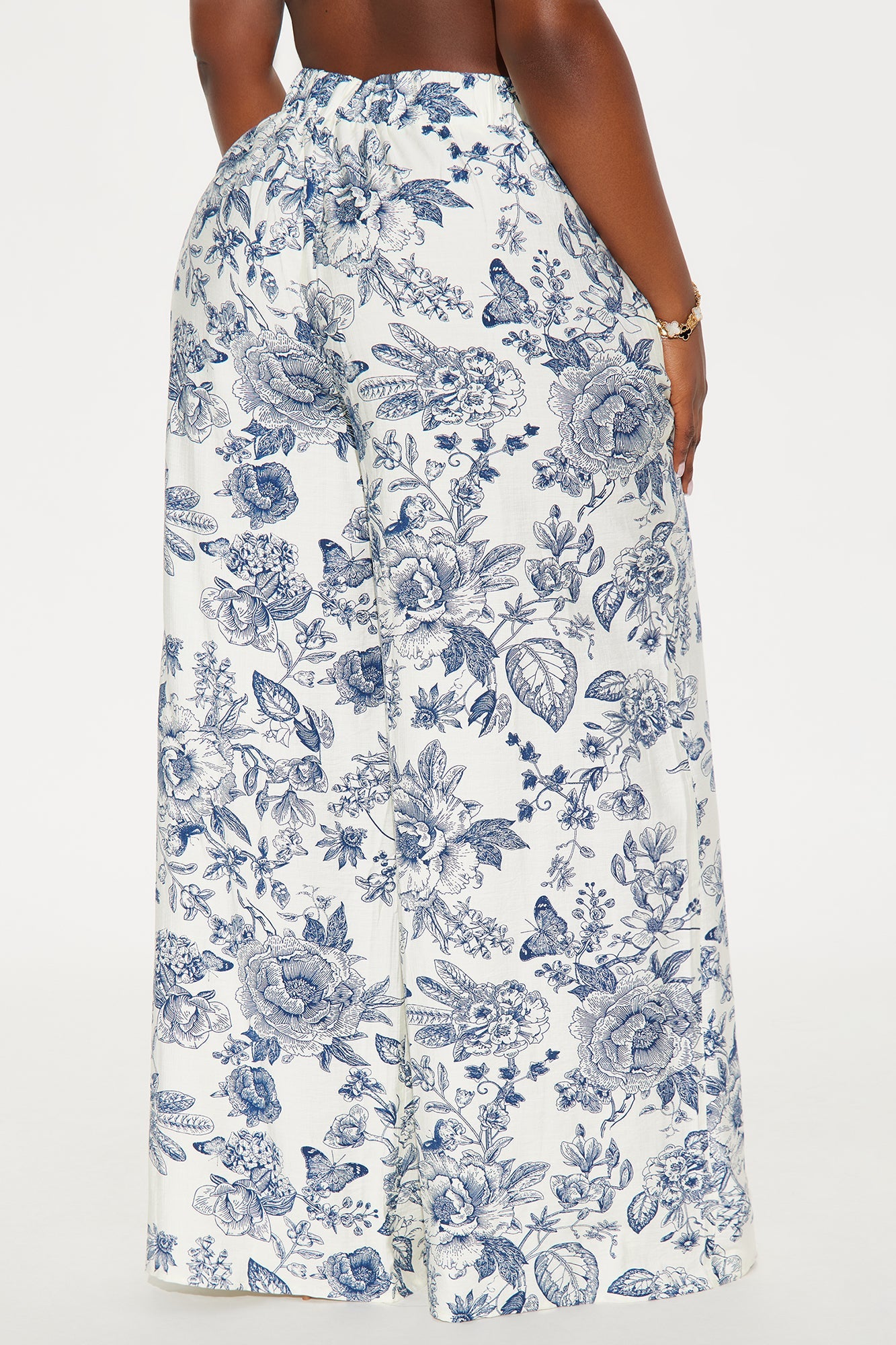 On A Resort Getaway Wide Leg Linen Pant - Navy