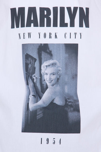 Marilyn Monroe Poplin Top - White