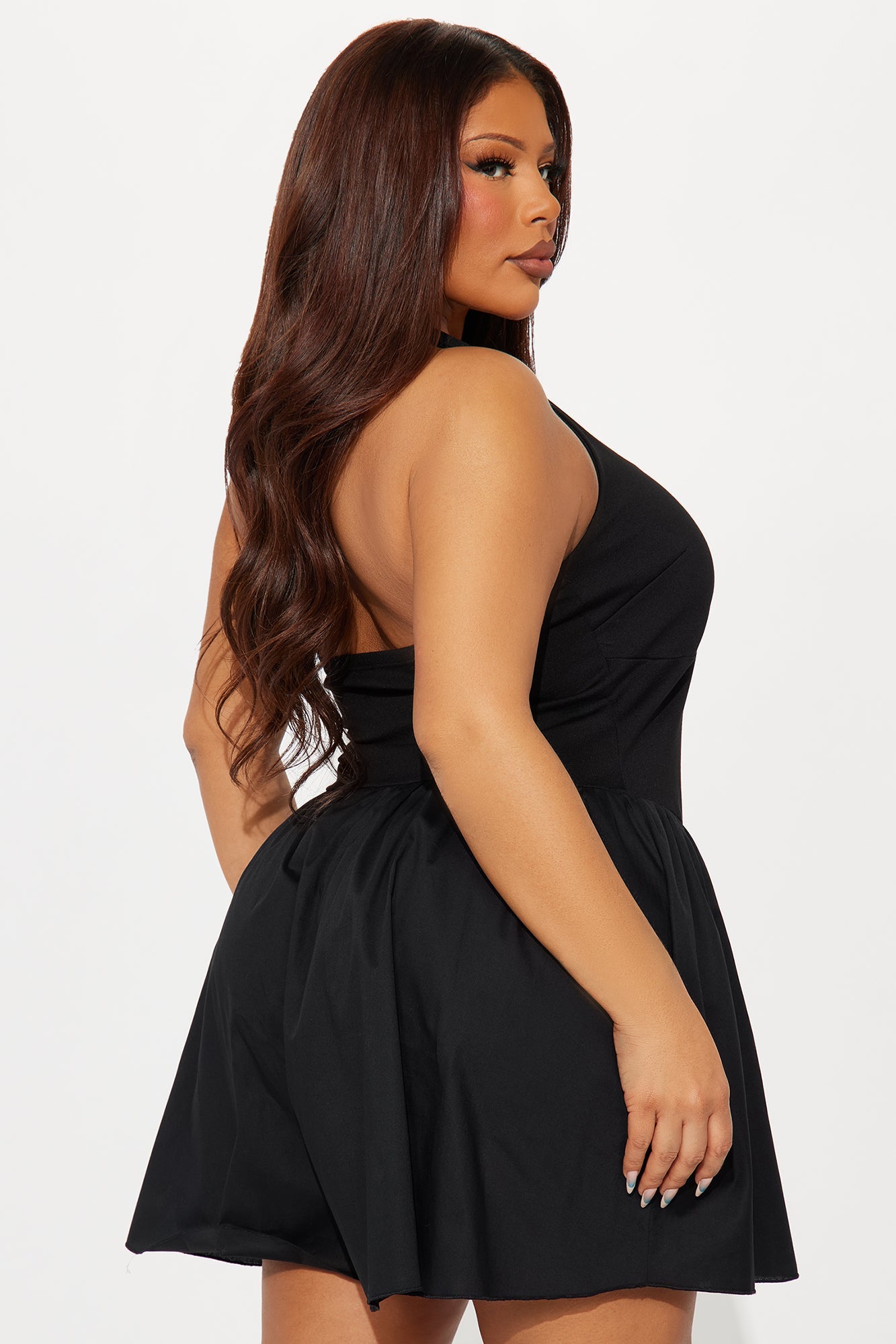 Weekend Schedule Halter Romper - Black