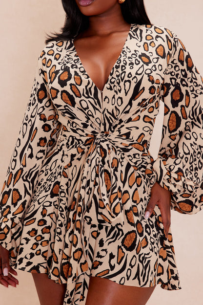 Laura Leopard Romper - Leopard