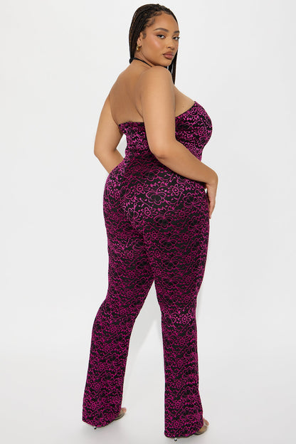 One More Night Lace Jumpsuit - Black/combo