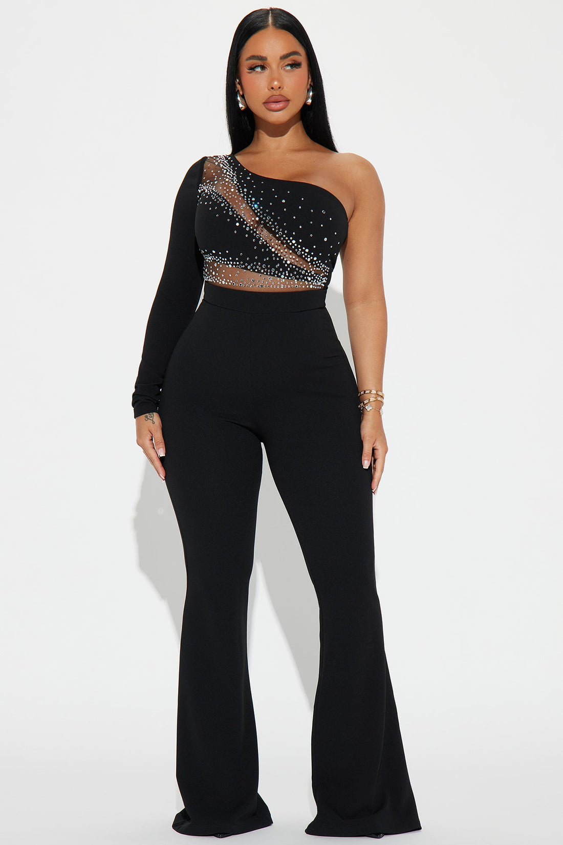Star Sign Jumpsuit - Black