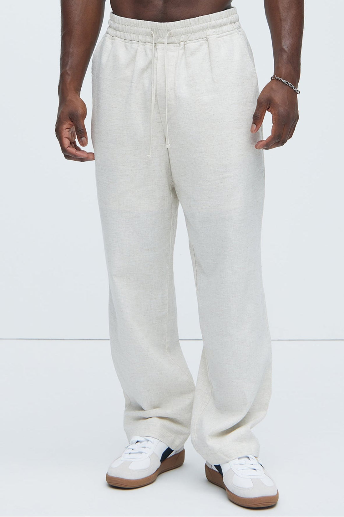 Bahamas Straight Linen Pants - Oatmeal