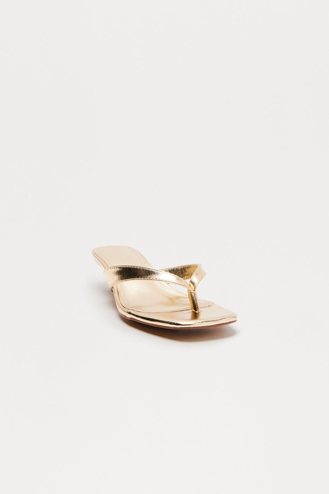 Optimist Thong Kitten Heels - Gold