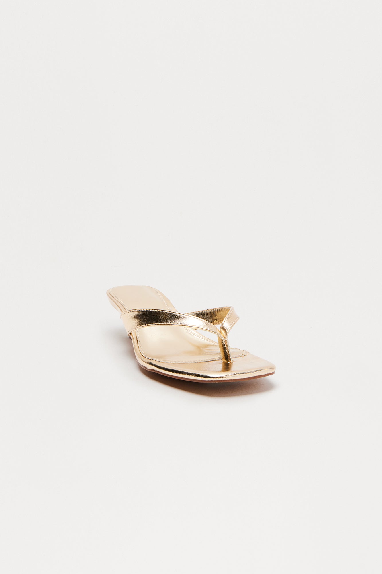 Optimist Thong Kitten Heels - Gold