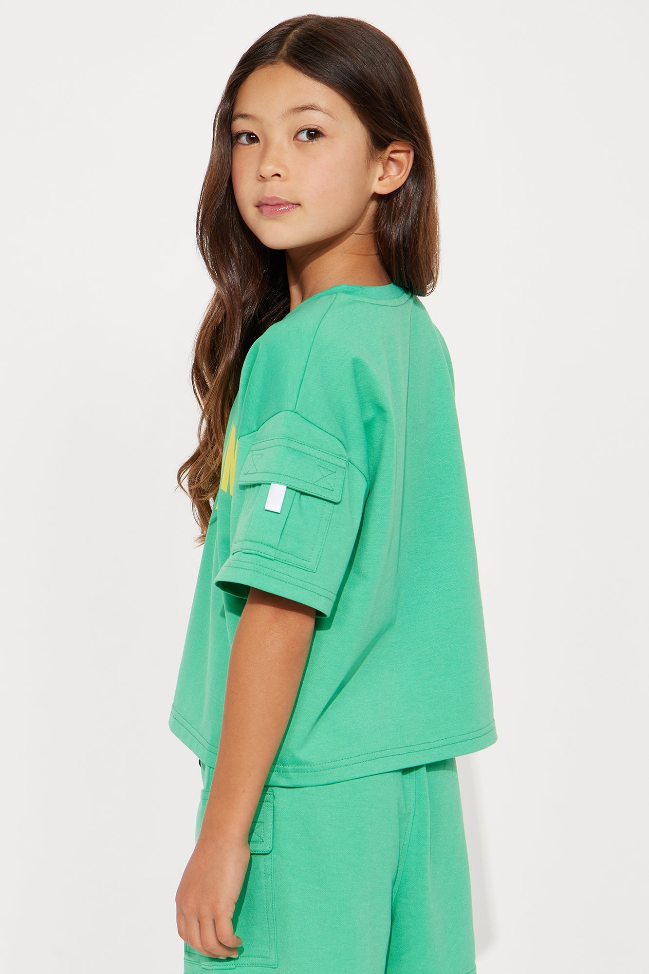 Mini Sarcasm Incoming Short Set - Kelly Green