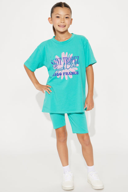 Mini St. Tropez Beach Club Oversize Short Set - Mint