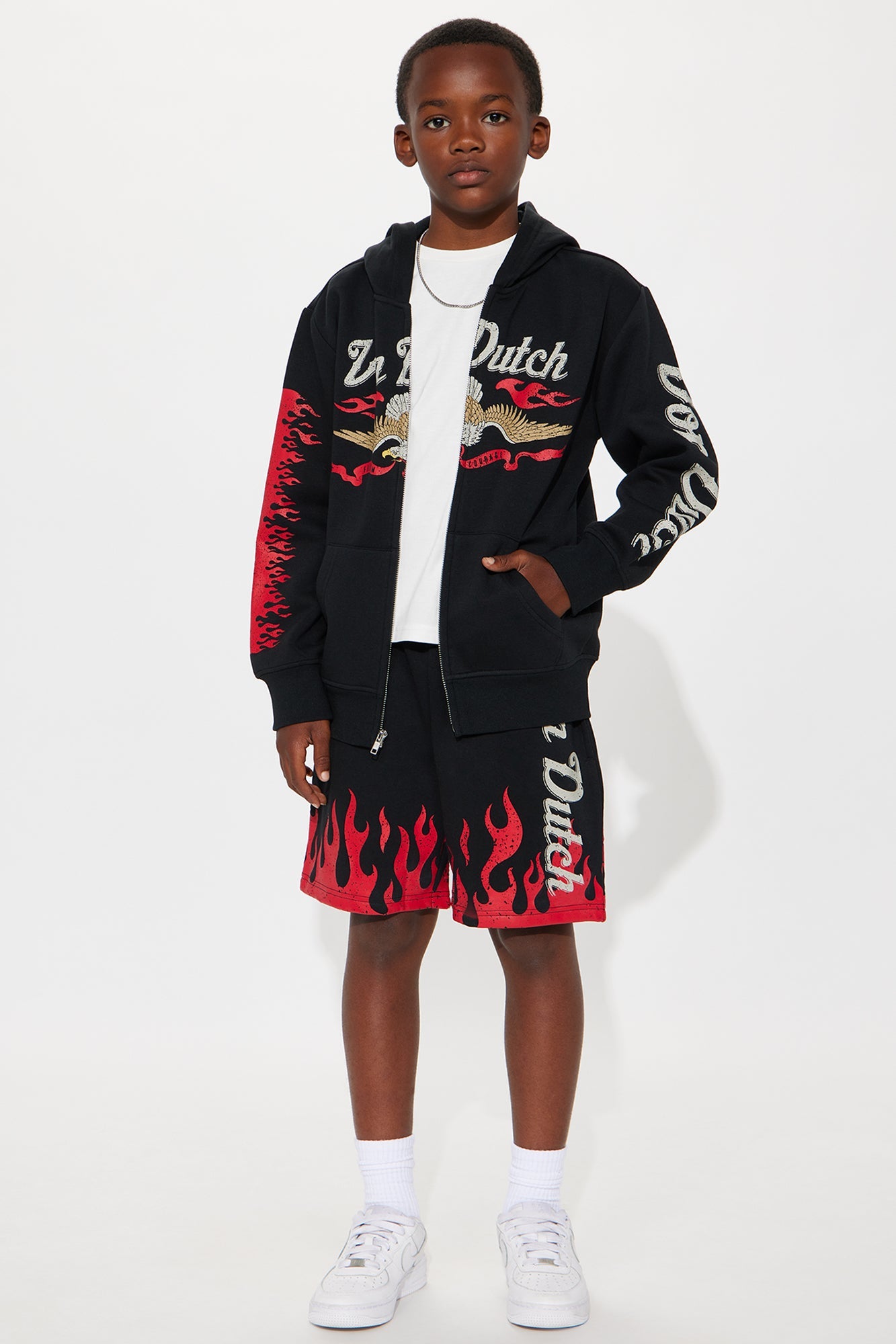 Mini Von Dutch Fire Sweatshorts - Black