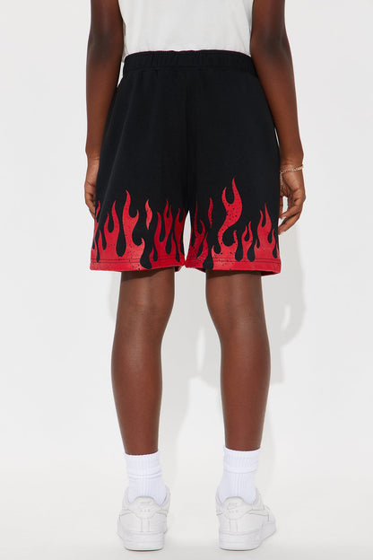 Mini Von Dutch Fire Sweatshorts - Black