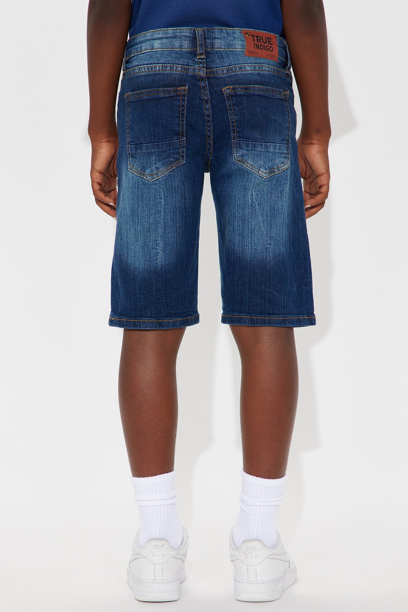 Mini Only Getting Better Distressed Denim Shorts - Indigo