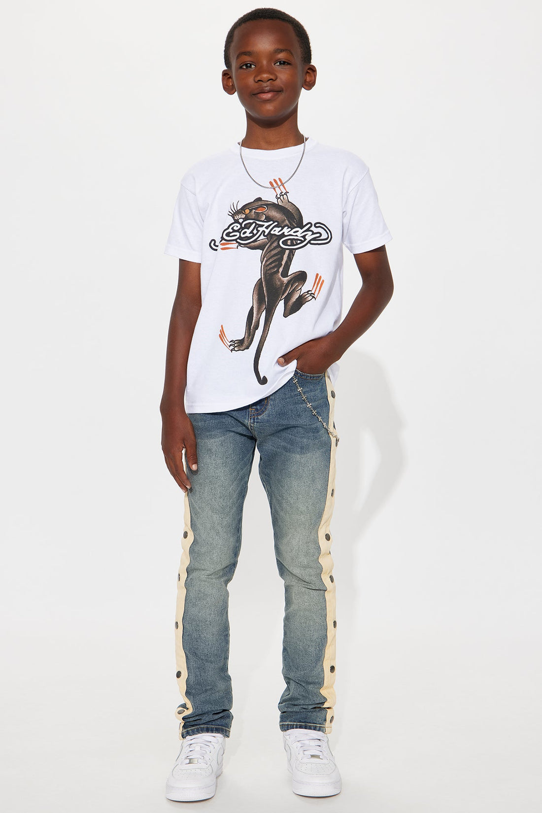 Mini Derek Side Taping Skinny Jeans - Indigo