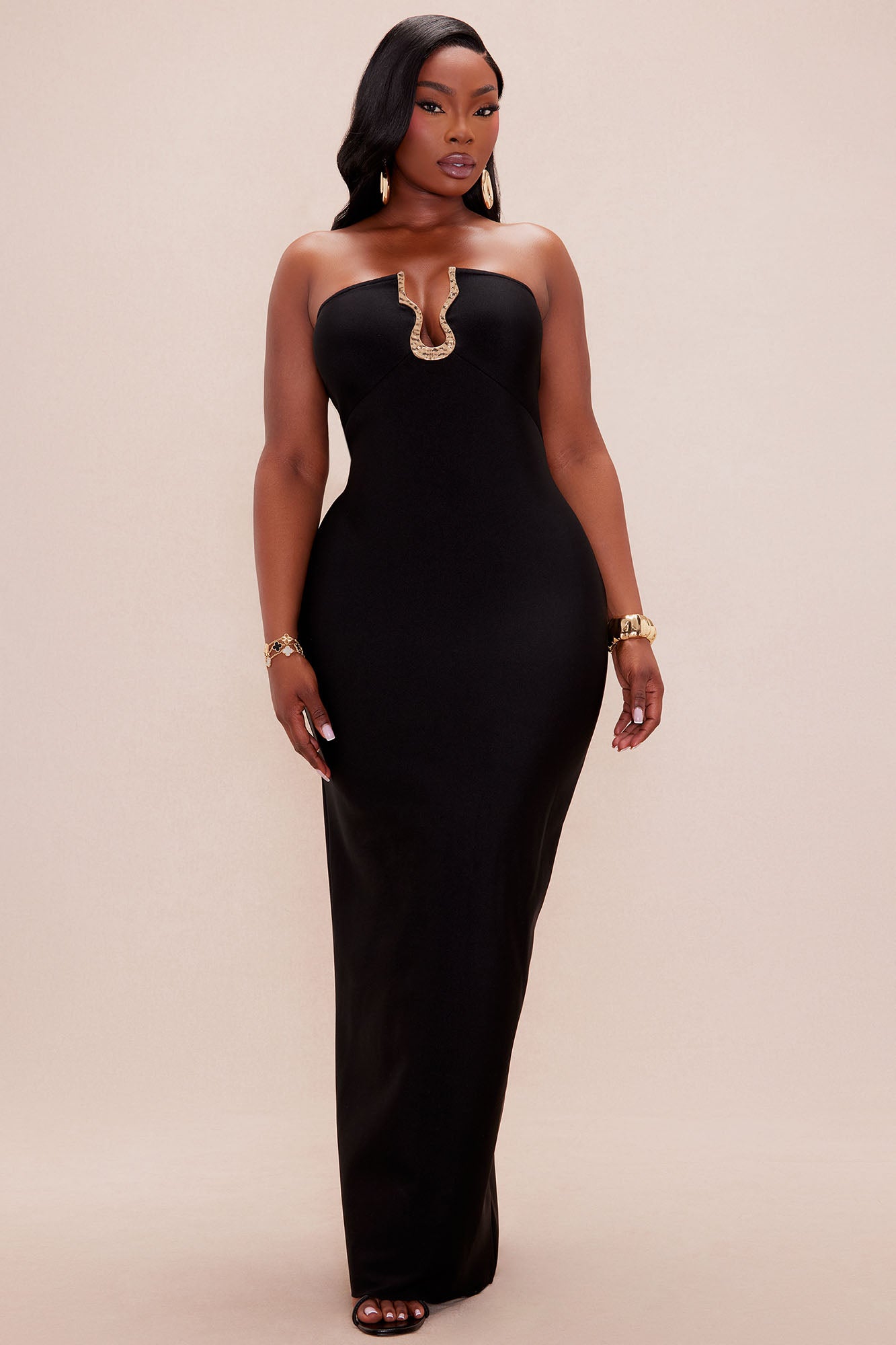 Mykonos Bandage Maxi Dress - Black