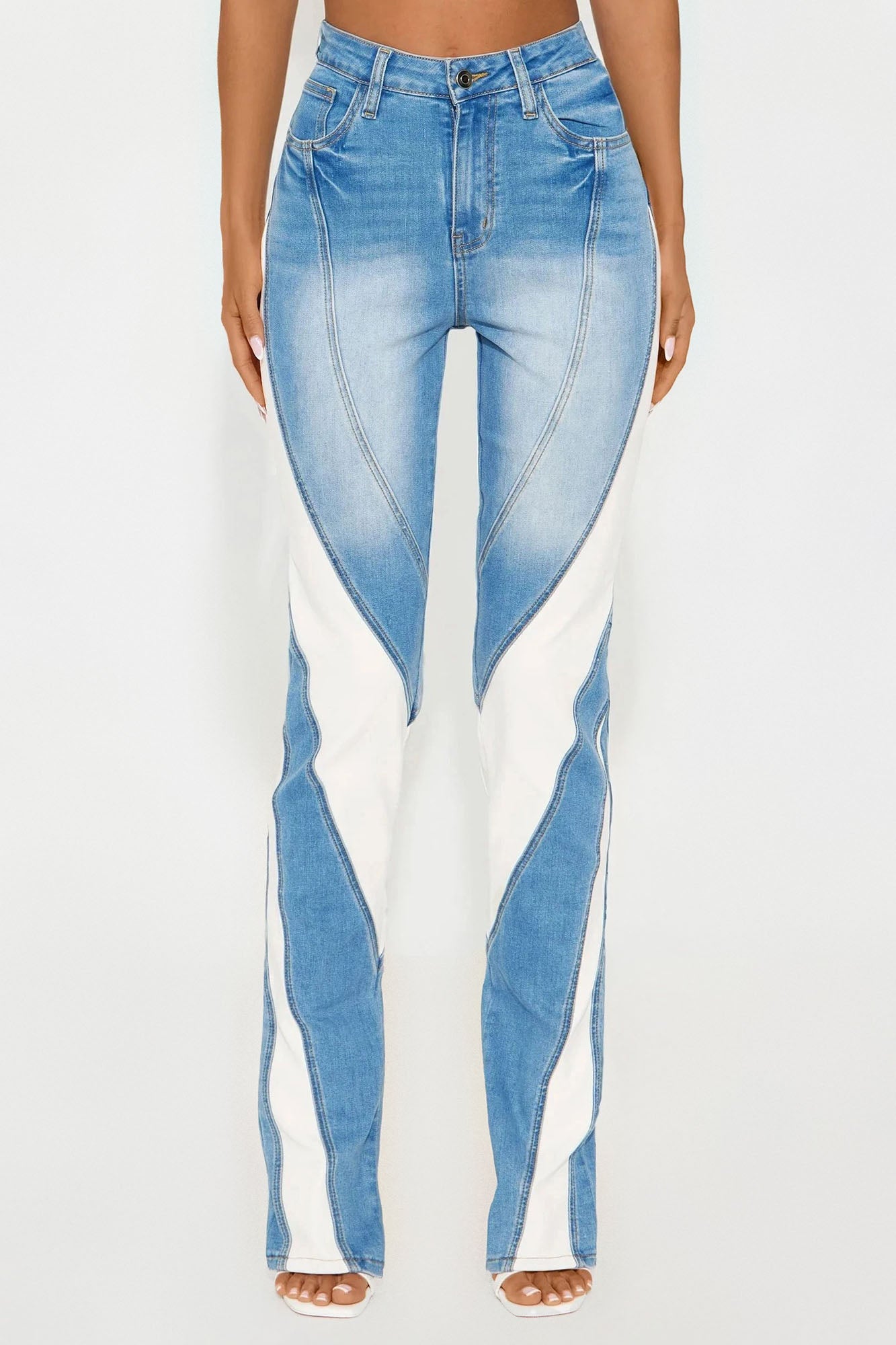 Tall Stepping Up Split Hem Skinny Jeans - Medium Wash