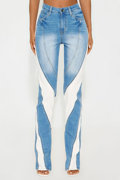 Tall Stepping Up Split Hem Skinny Jeans - Medium Wash