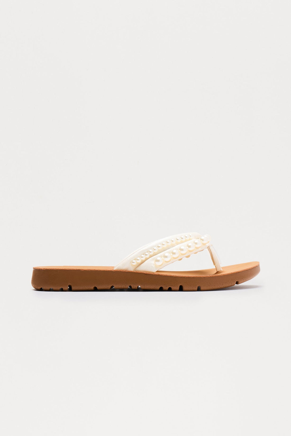 Diella Pearl Flip Flops - White