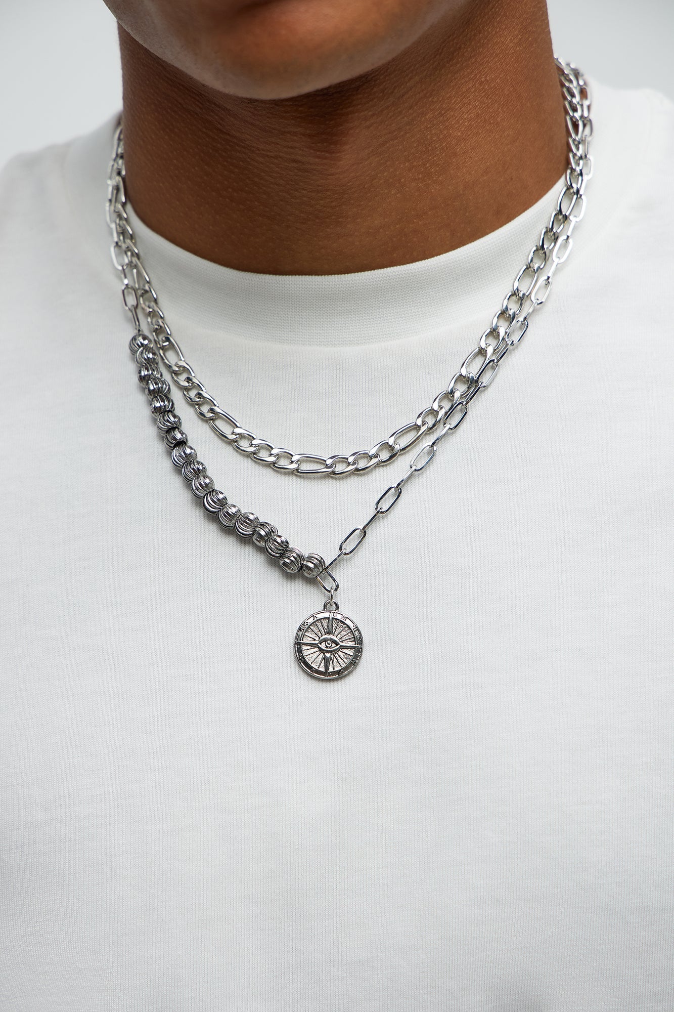 Main Necklace Set - Silver